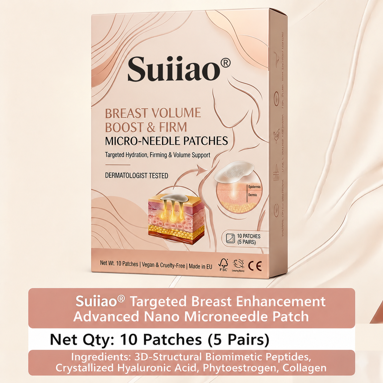 🔥Limited-time 80% sale-Suiiao® Targeted Breast Enhancement Advanced Nano-Microneedle Patches