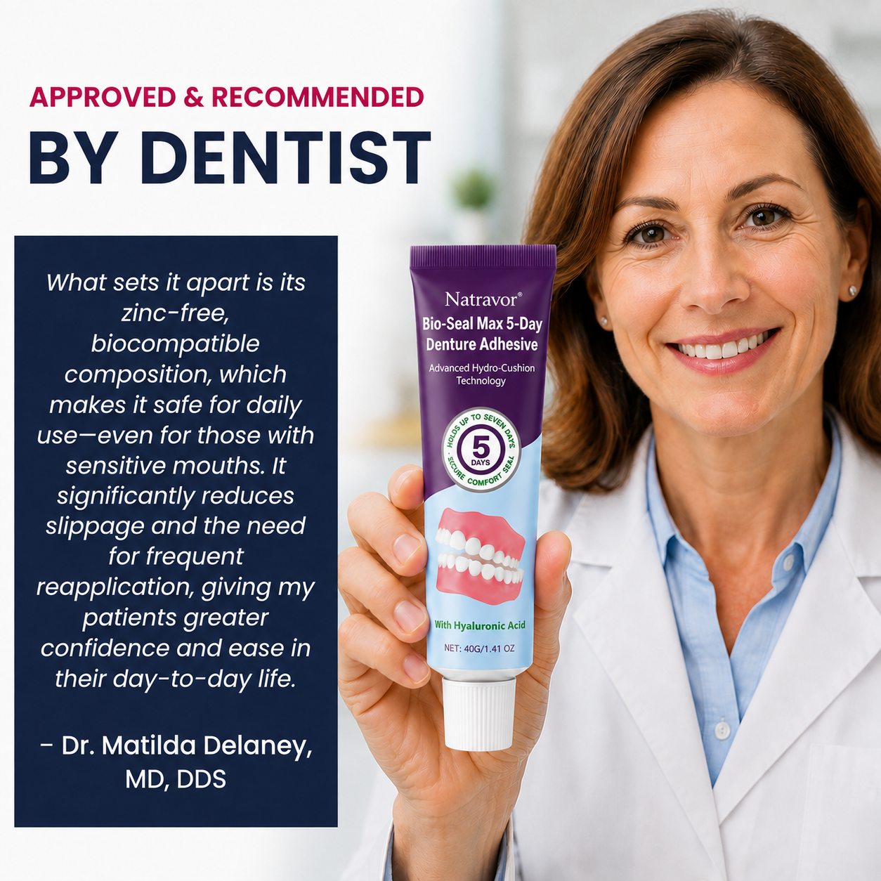 🔥100K+SOLD🔥Natravor® Bio-Seal Max 5-Day Denture Adhesive🦷💙
