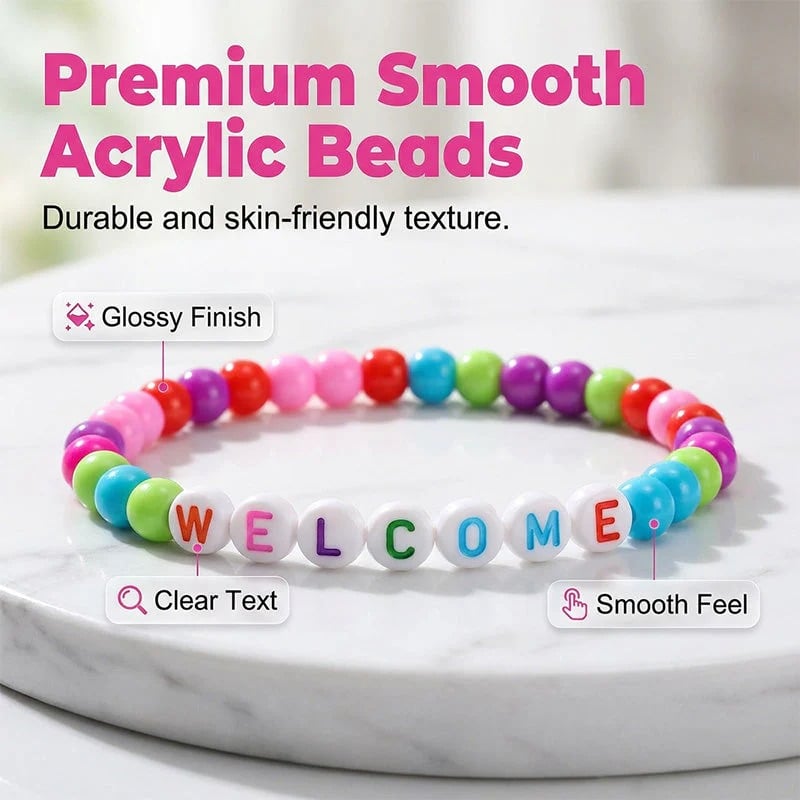 🔥Last Day 50% OFF - ✨🌈Pack of 25 Welcome BeadBracelets - StrengthenClassroom Friendship & SpreadWarm Kindness!